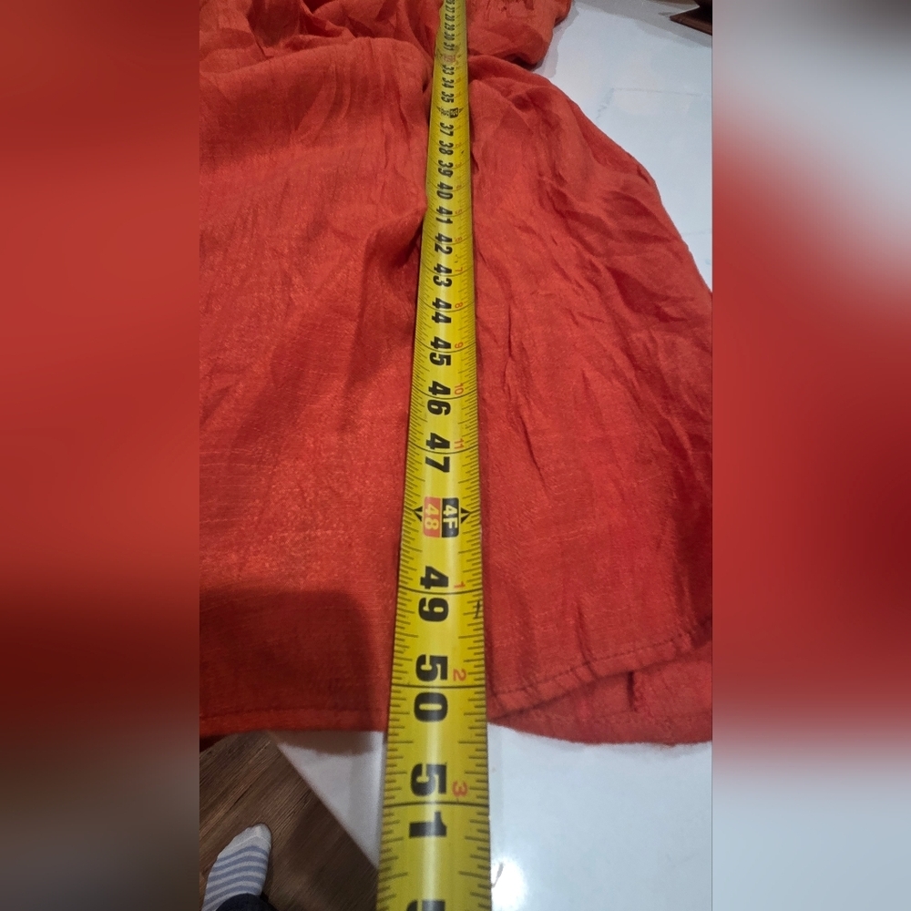 Chic Denim and Rust Maxi Dress Size Smal NWOT - Picture 14 of 15
